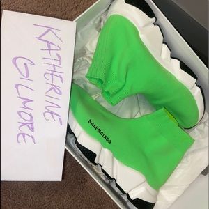 Balenciaga neon green shoes. Worn once